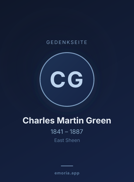 Gedenkportrait von Charles Martin Green
