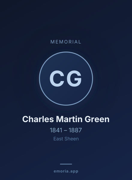 Memorial portrait of Charles Martin Green