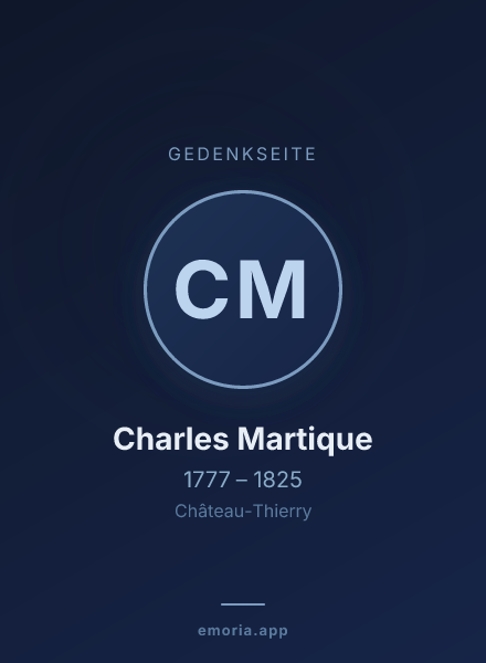 Gedenkportrait von Charles Martique