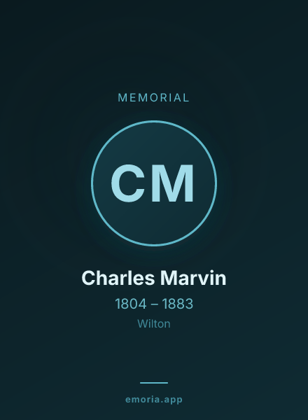 Memorial portrait of Charles Marvin
