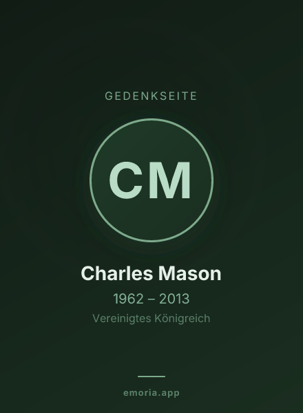 Gedenkportrait von Charles Mason