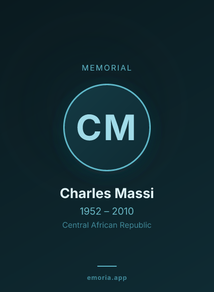 Memorial portrait of Charles Massi