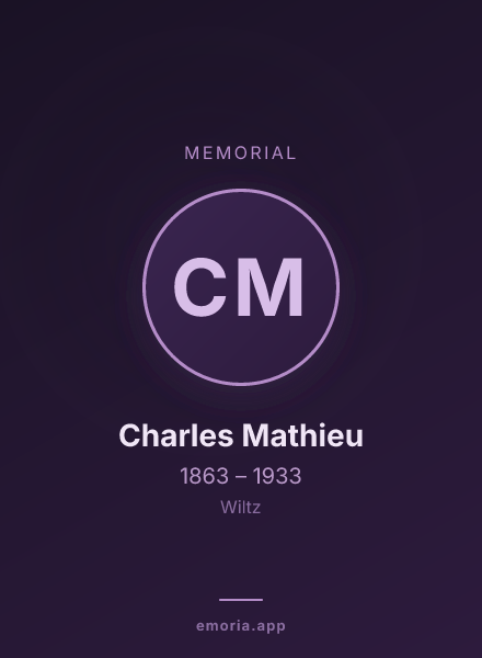 Memorial portrait of Charles Mathieu
