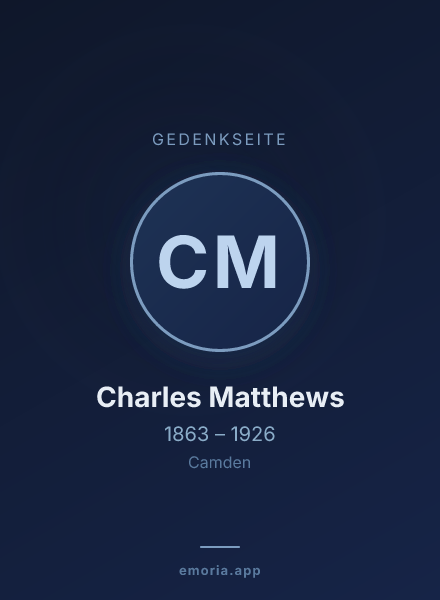 Gedenkportrait von Charles Matthews