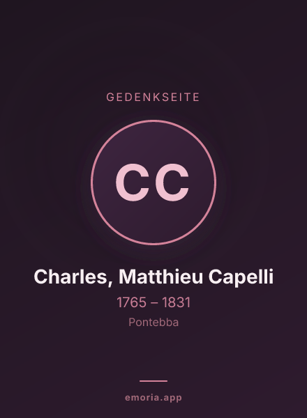 Gedenkportrait von Charles, Matthieu Capelli
