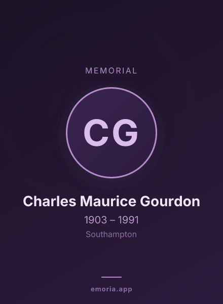 Memorial portrait of Charles Maurice Gourdon