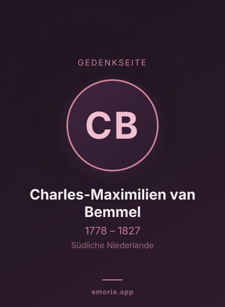 Gedenkportrait von Charles-Maximilien van Bemmel