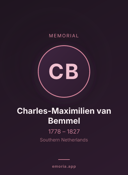 Memorial portrait of Charles-Maximilien van Bemmel