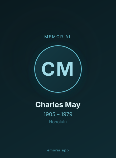 Memorial portrait of Charles May