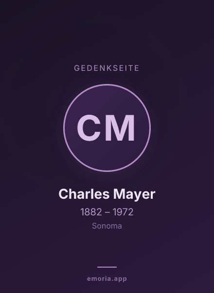 Gedenkportrait von Charles Mayer