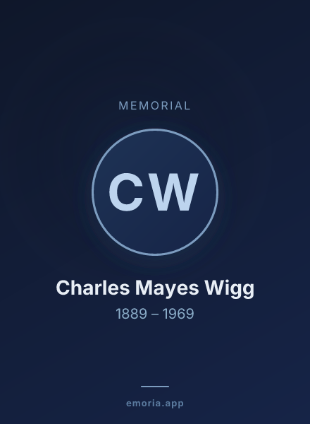 Memorial portrait of Charles Mayes Wigg