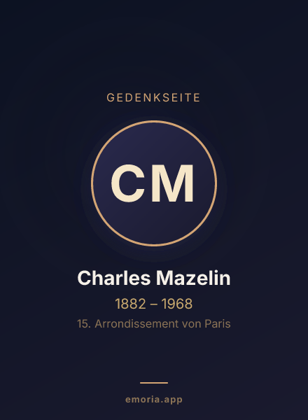 Gedenkportrait von Charles Mazelin