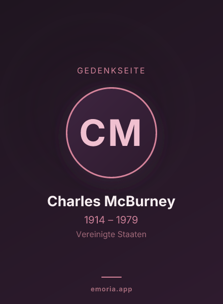 Gedenkportrait von Charles McBurney