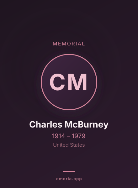 Memorial portrait of Charles McBurney