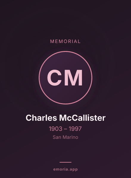 Memorial portrait of Charles McCallister