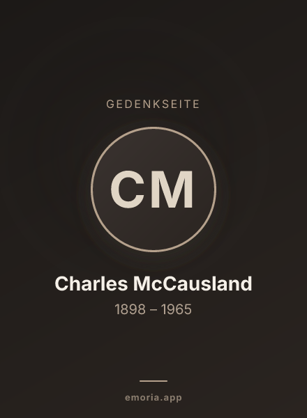 Gedenkportrait von Charles McCausland
