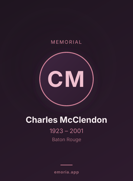 Memorial portrait of Charles McClendon