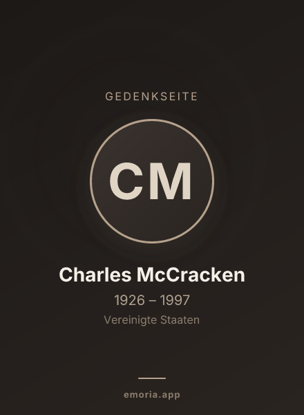 Gedenkportrait von Charles McCracken