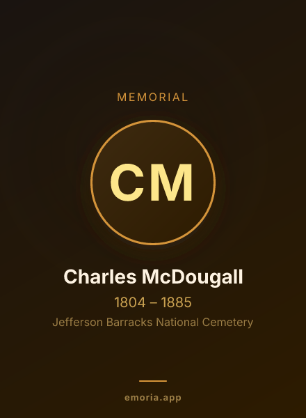 Memorial portrait of Charles McDougall