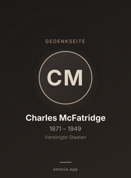 Gedenkportrait von Charles McFatridge