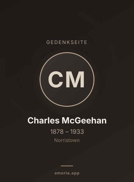 Gedenkportrait von Charles McGeehan