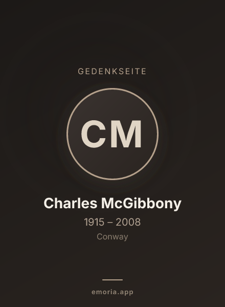 Gedenkportrait von Charles McGibbony