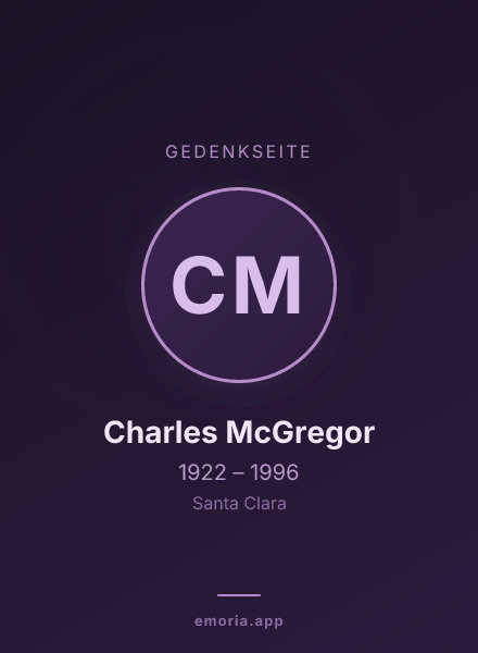 Gedenkportrait von Charles McGregor