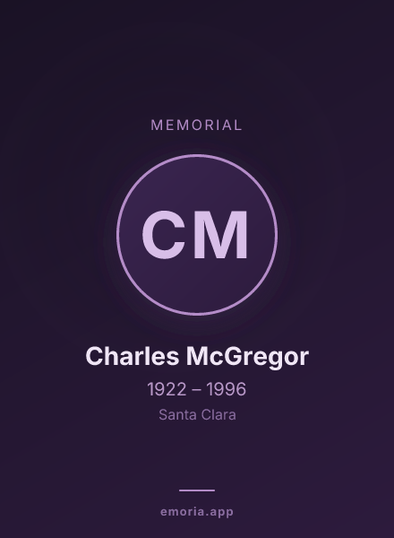 Memorial portrait of Charles McGregor