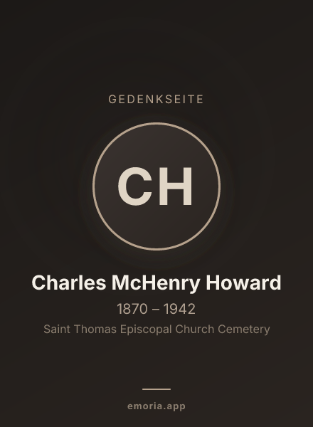 Gedenkportrait von Charles McHenry Howard