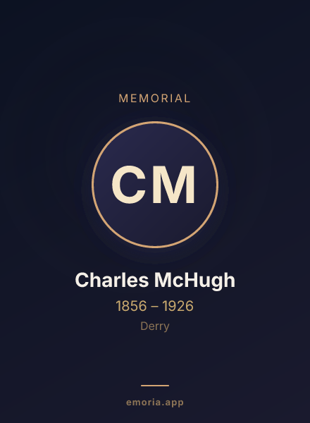 Memorial portrait of Charles McHugh