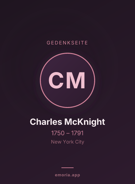 Gedenkportrait von Charles McKnight