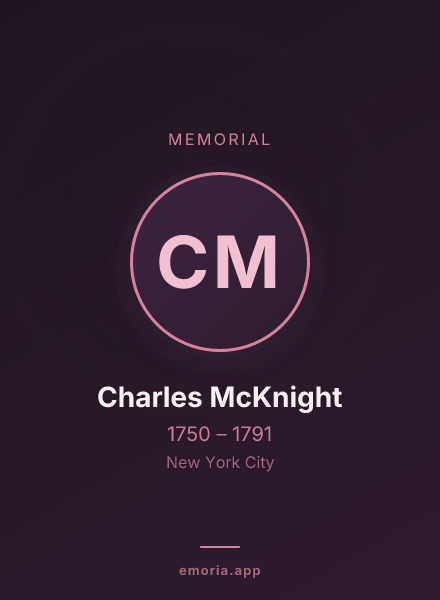 Memorial portrait of Charles McKnight