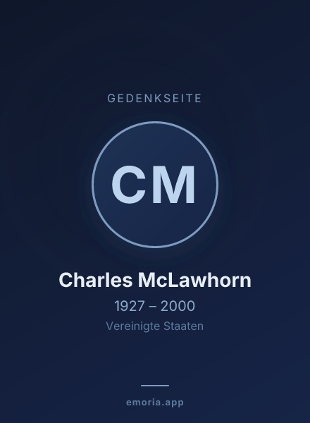 Gedenkportrait von Charles McLawhorn