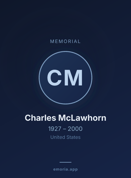 Memorial portrait of Charles McLawhorn