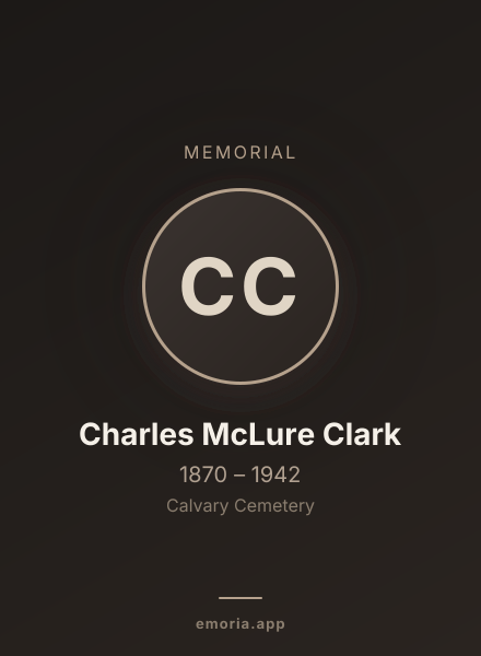 Memorial portrait of Charles McLure Clark