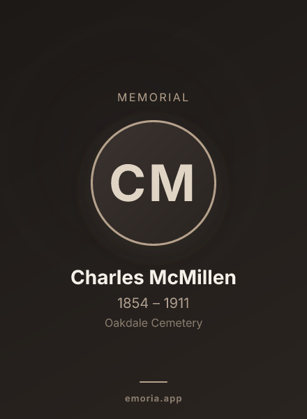 Memorial portrait of Charles McMillen