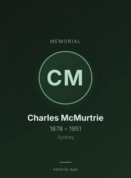 Memorial portrait of Charles McMurtrie