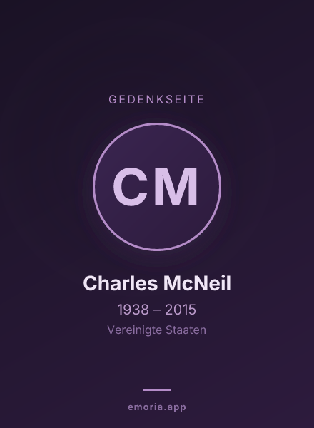 Gedenkportrait von Charles McNeil