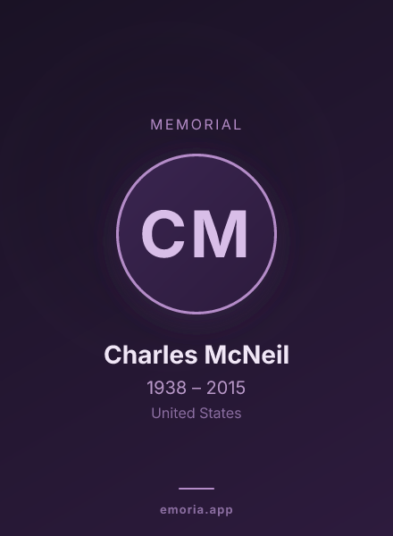 Memorial portrait of Charles McNeil