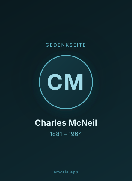 Gedenkportrait von Charles McNeil