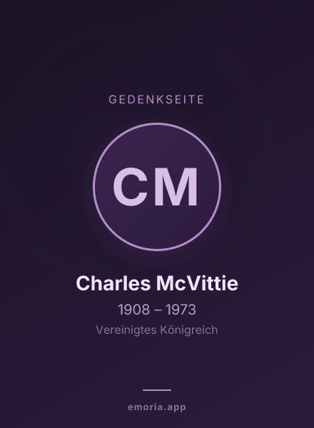 Gedenkportrait von Charles McVittie