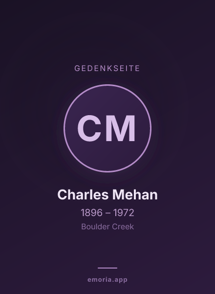 Gedenkportrait von Charles Mehan