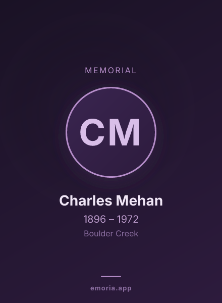 Memorial portrait of Charles Mehan