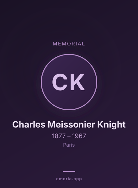 Memorial portrait of Charles Meissonier Knight