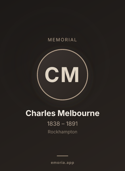 Memorial portrait of Charles Melbourne