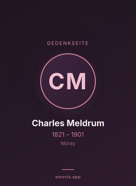 Gedenkportrait von Charles Meldrum