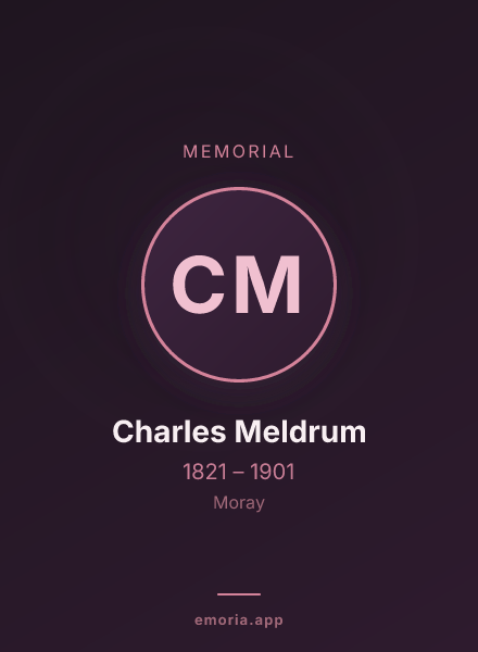 Memorial portrait of Charles Meldrum