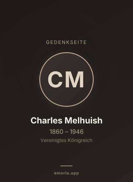 Gedenkportrait von Charles Melhuish
