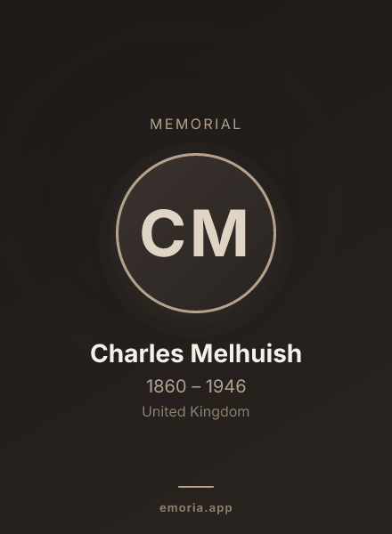 Memorial portrait of Charles Melhuish