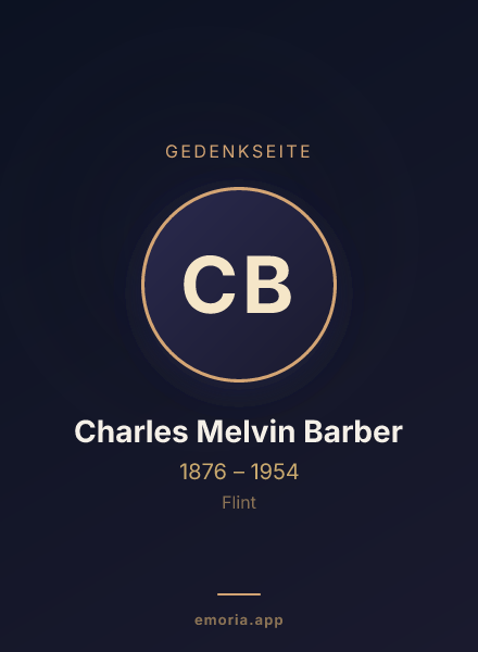 Gedenkportrait von Charles Melvin Barber